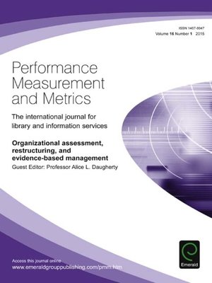 cover image of Performance Measurement and Metrics, Volume 16, Issue 1